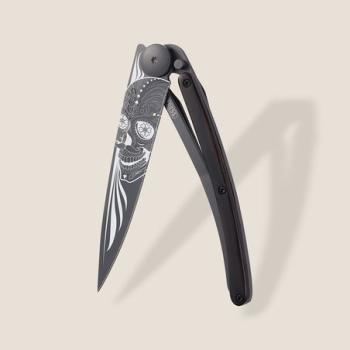 Deejo Taschenmesser 37g Ebenholz Latino Skull
