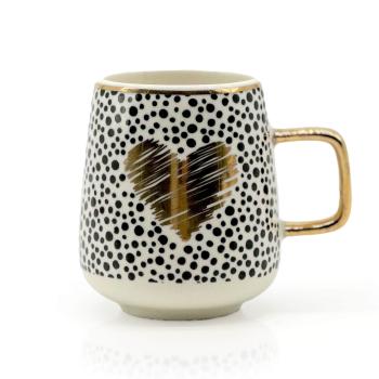 Espressotasse gold "Herz gestrichelt"