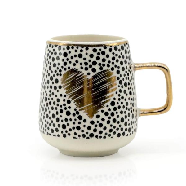 Espressotasse gold "Herz gestrichelt" Espressotasse gold "Herz gestrichelt"